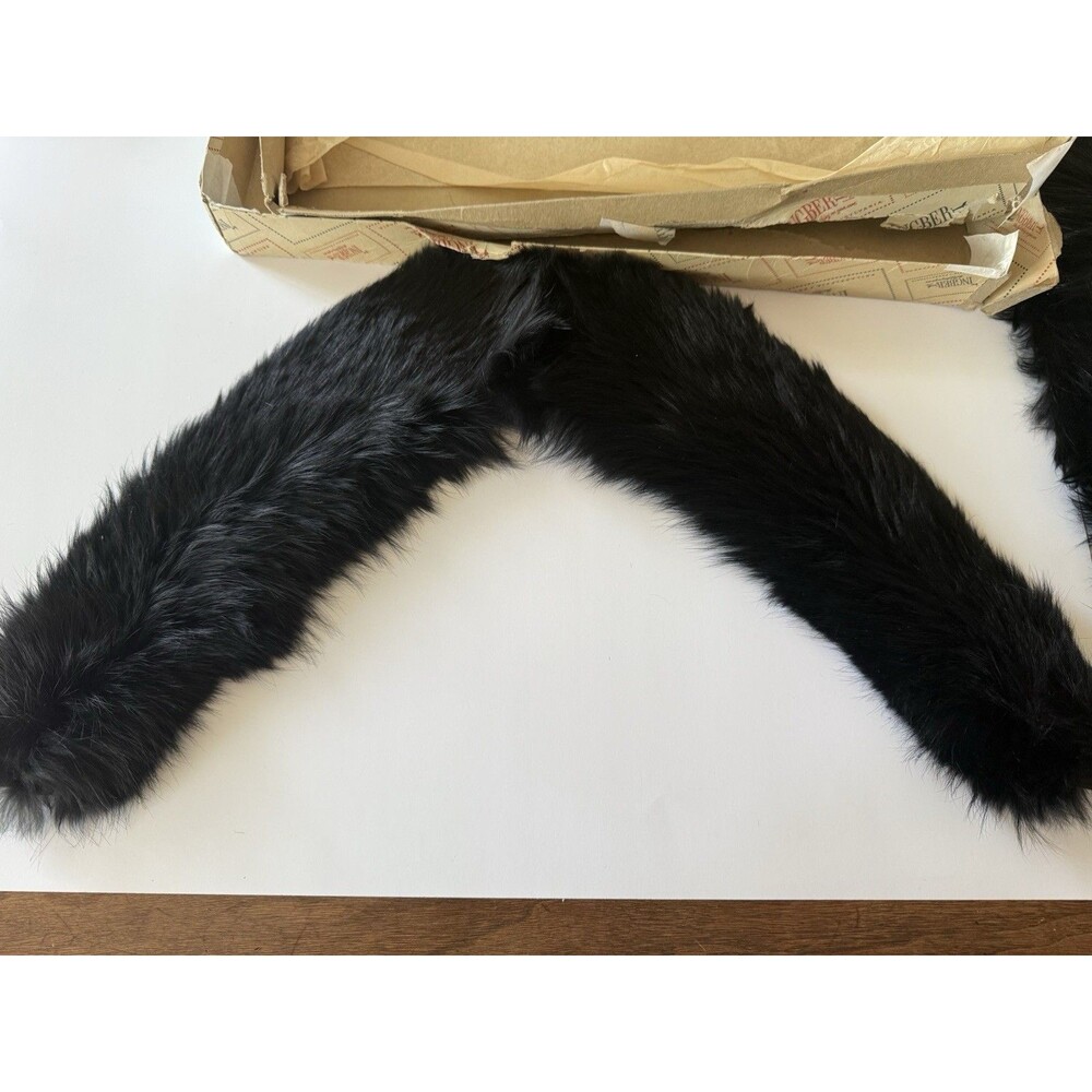Vintage 1960s Mink Collars (2) With Original Box Brand Ingber Philadelphia Penn